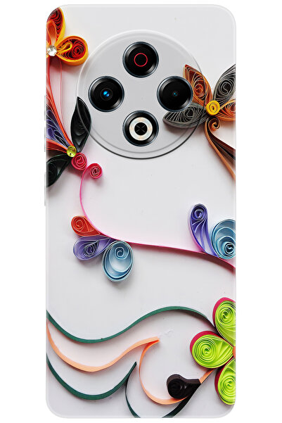 TECNO Spark 30 (KL6) Uyumlu Kılıf Desen Baskılı Silikon Çiçek Desen STK:220 CP-kGXq3uV