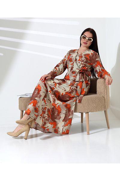 Limon X Elastic Waist Flower Patterned Dress