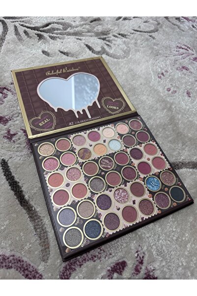 Colorful Rainbow Cholatte Vault Palette - 42 Color Eyeshadows - Far Paleti