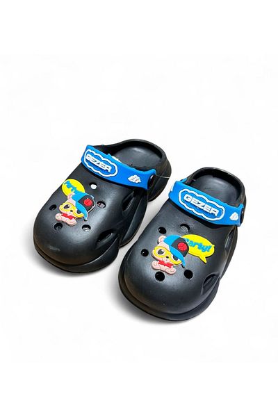 GEZER New Season Comfortable Sole Cross Boy Slippers with Teddy Bear Figure