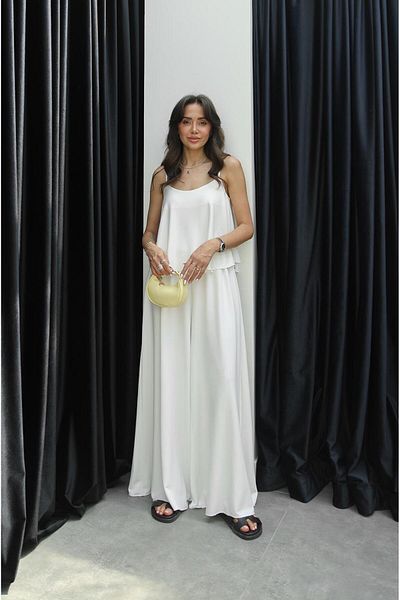 Havoş Ecru Strappy Blouse Pants Set