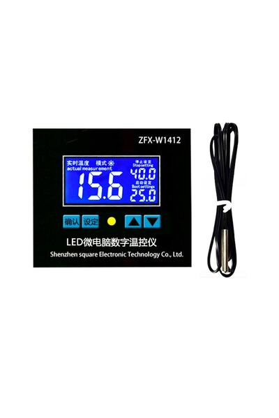 YATE10 Zfx-w1412a 12volt 16a Lcd Pano Tip Termostat Kuluçka Makinalarına Uygun