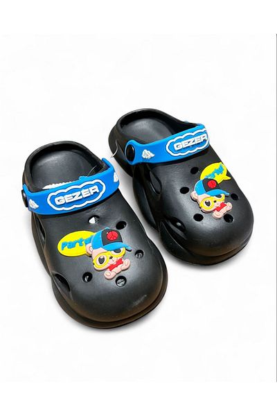 GEZER New Season Comfortable Sole Cross Boy Slippers with Teddy Bear Figure