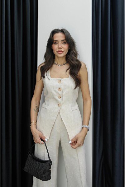 Havoş Stone Color Sabina Vest Trousers Set