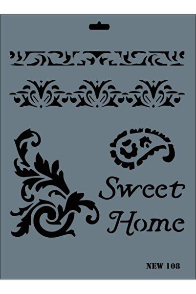 Mestore Rich New Series N-108 Stencil 35X25 cm - 9996670592857
