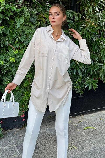 bacc قميص نسائي بأكمام طويلة مقاس كبير من الحجر Bcbsk-25700-3532