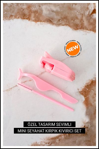 Nera Classy Customized Design Portable Eyelash Curler Set, Mini Eyelash Curler Set