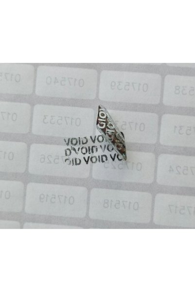 YATE10 98 Pieces 1x2cm Silver Hologram Warranty Label with Serial Number