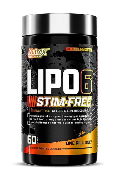 Nutrex Research Lipo 6 Black Stim Free, 60 Capsules