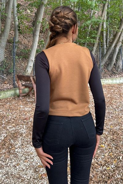 bacc Women's Tan Comfortable Fit Vest Bcbsk-25700-3674