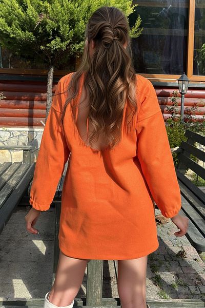 bacc Women's Orange Stamp Double Pocket Jacket Bcbsk-25700-3664