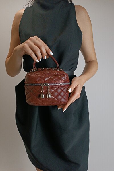 Glemix صندوق كروس نسائي منقوش باللون العنابي من ليزلي