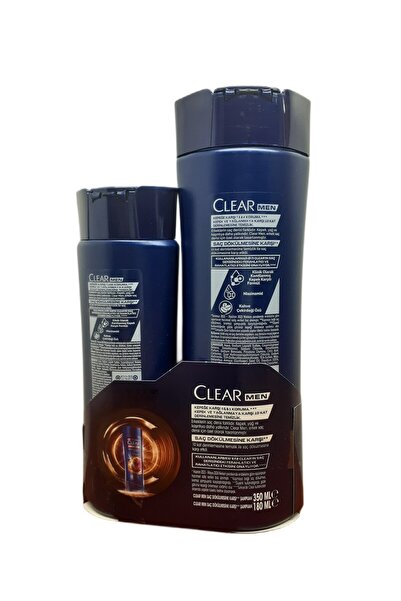 Clear MEN SAÇ DÖKÜLMESİNE KARŞI KEPEK ŞAMPUANI 350 + 180 ML X 5 ADET