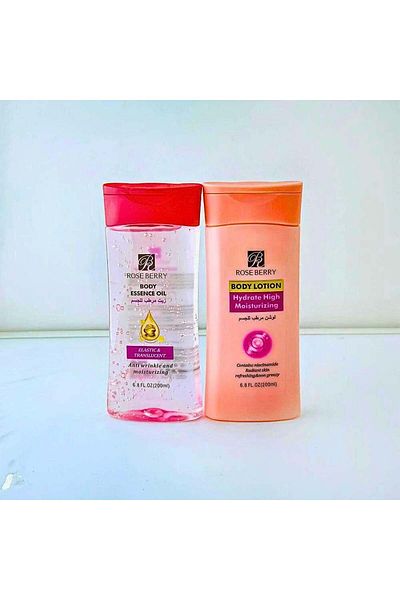 roseberry Roseberry Moisturizing Body Oil and Lotion 200ml 2 Pieces