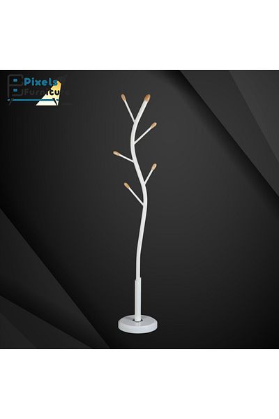 PixelsFurniture Modern Design Metal Clothes Hanger, Marble Base with 6 Hooks for Hanging Clothes and Scarves by Pixel Furniture