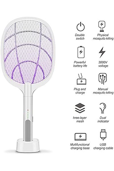 Generic homegeek Electronic Bug Zapper Racket