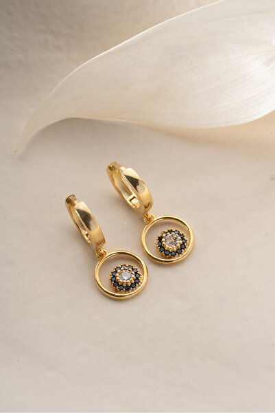 Silvano Jewelry 925 Ayar Gümüş Nazarlı Model Küpe