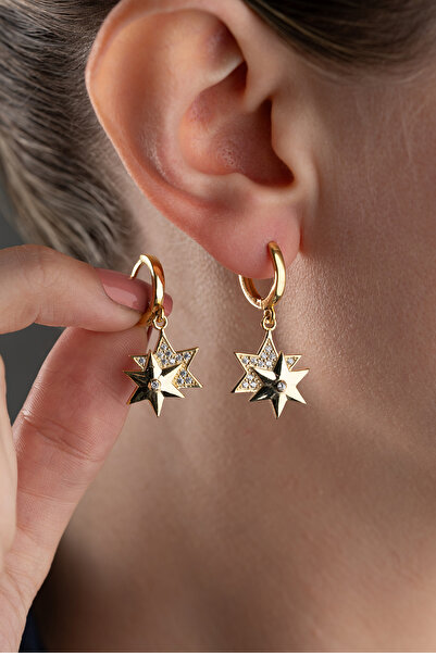 Silvano Jewelry 925 Ayar Gümüş Yıldız Küpe