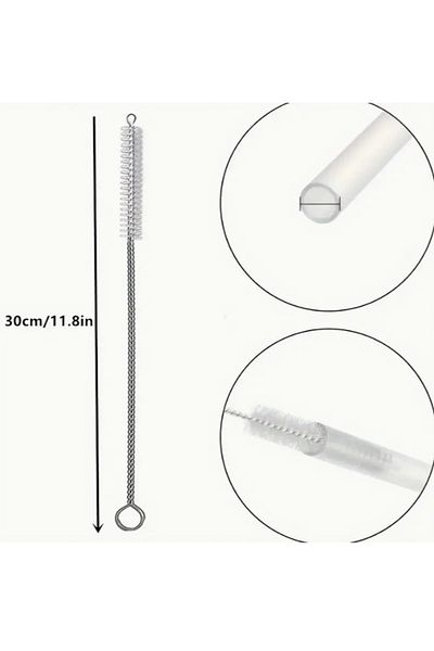 Buycobox 1 Piece Stanl. 40/30 oz Tumb. Cleaning Brush for Thermos Straws, 30.48 cm Length / 9.5 mm Diameter