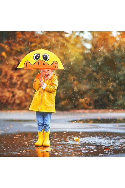 Relaxdays Children's umbrella with 3D motif, duck, Relaxdays, one size, 68 cm
