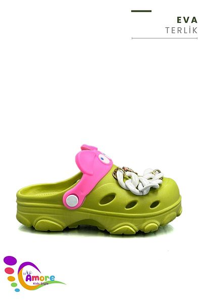 sermoda Eyeglasses Pattern Chain Eva Girl Beach Pool Slippers Sabo Slippers Pistachio Green