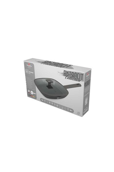 Berlinger Haus Grill pan with lid, 28 cm-Anthracite Collection Berlinger Haus BH 8127