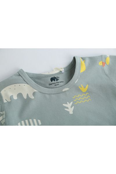elephant paradise Dinosaur Printed Pajama Set