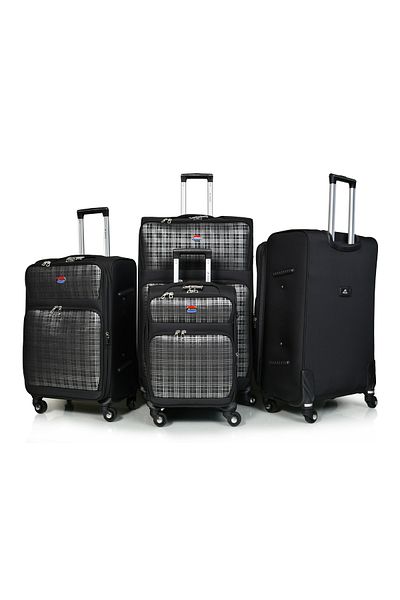 MORANO Murano 4-Piece Suitcase Set, 32/28/24/20 Inch, Durable Canvas