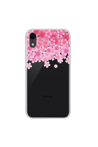 REDz Accessories Carcasă compatibilă cu iPhone XR model Cherry Blossom, silic...