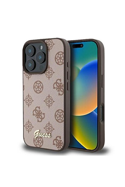 REDz Accessories Θήκη Guess για iPhone 16 Pro Max, με σχέδιο, PU Peony Script...