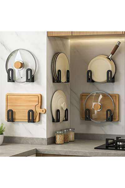volo dekor - 4 lü Set Organizer , Mutfak Askı Rafı, Çok Amaçlı Depolama