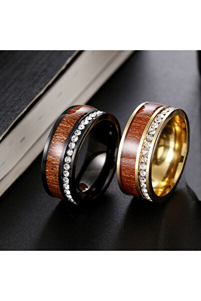 SIC MODA Inel lemn de salcam si titan 4023