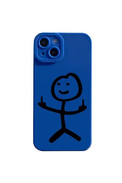 REDz Accessories Husă Matchman 1, protecție cameră, compatibilă cu iPhone 13, silicon moale, albastru marin