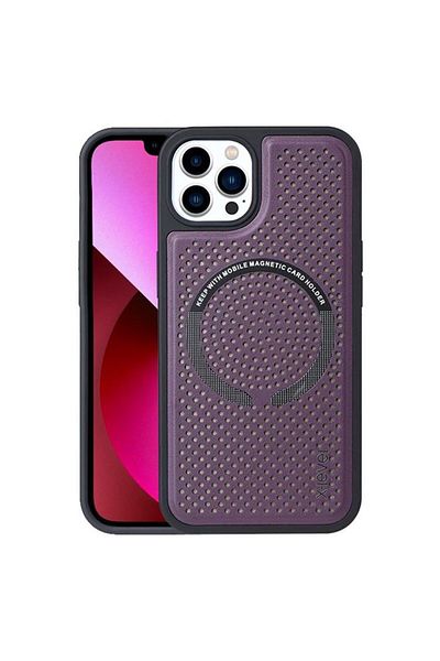 REDz Accessories Magic Magnet Case, Magsafe, X-level, Compatible With Iphone 13 Pro, Wireless Charging, Cherry