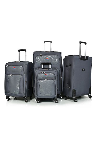 MORANO Murano 4-Piece Suitcase Set, 32/28/24/20 Inch, Durable Canvas