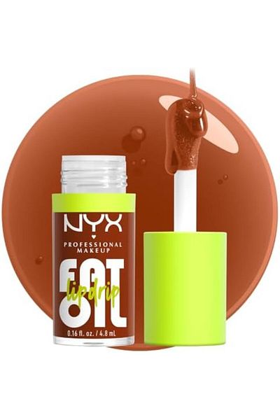 NYX Professional Makeup Fat Oil Lip Drip, Moisturizing, Vegan Tinted Lip Gloss