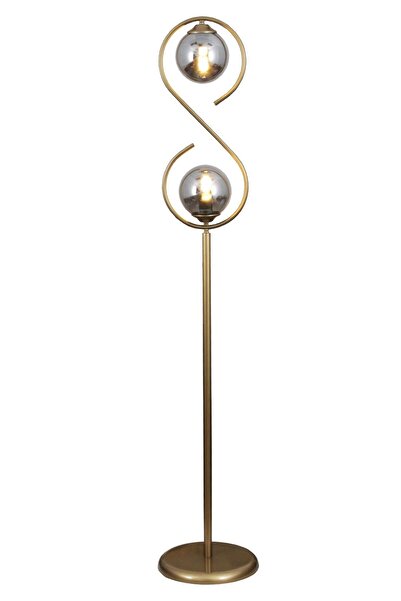 Taşcan Aydınlatma Sonsuz 2 Li Eskitme Lambader Füme Camlı Modern , Oturma Odası ,Yatak Odası , Salon Lambader