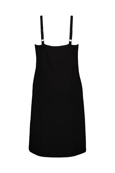 MAMAYAGA Women's V-Neck Lace Detail Strap Stylish Long Plus Size Curve Viscose Nightdress Dress