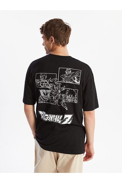 LC Waikiki Crew Neck Short Sleeve Dragon Ball Printed Men's T-Shirt
