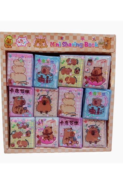 izmir yazici servis Capybara Mini Sticker and Notebook Water-Covered (2 Pcs) Capybara Silvery Water-Covered Paillets