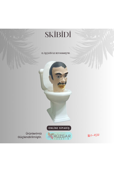 Rüzgar Tasarım Skibidi Tuvalet- Skibidi Toilet G Man Oyuncak Figür Şibili Tuv...