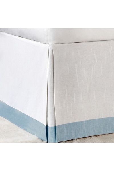 METİNEV Light Blue And White Linen Thick Base Skirt
