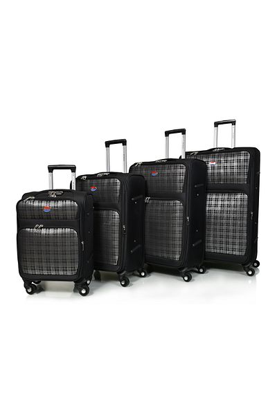 MORANO Murano 4-Piece Suitcase Set, 32/28/24/20 Inch, Durable Canvas