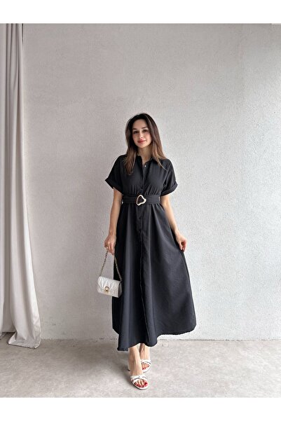 Mooi Butik SYBİL Μίντι Φόρεμα 4756 - Μαύρο