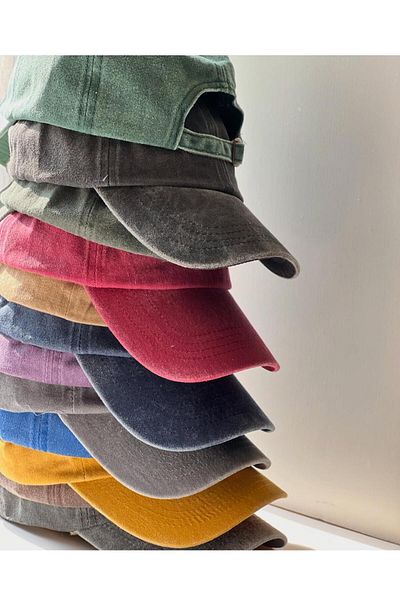 WOHOME Vintage Look Unisex Hat 3 Colors - Washable Cotton Cap