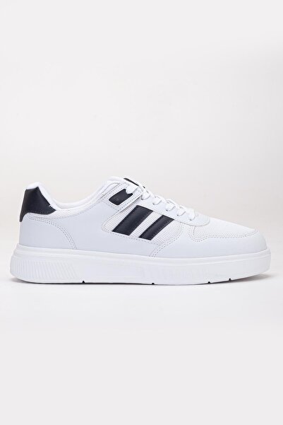 Dilimler Ayakkabı Чоловічі спортивні кросівки білі з білою смужкою Матеріал