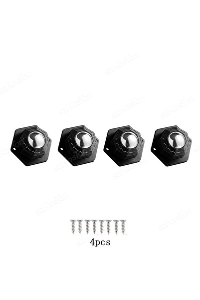 Choice 4Pc black Steel Ball 4Pcs Furniture Casters Wheels Self Adhesive Heavy...