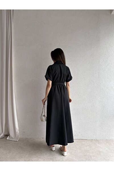 Mooi Butik SYBİL Μίντι Φόρεμα 4756 - Μαύρο