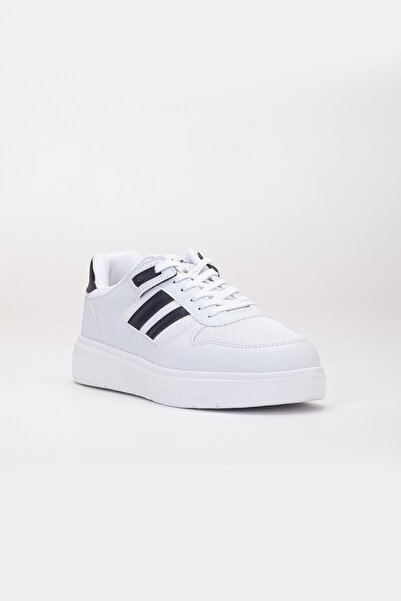Dilimler Ayakkabı Чоловічі спортивні кросівки білі з білою смужкою Матеріал