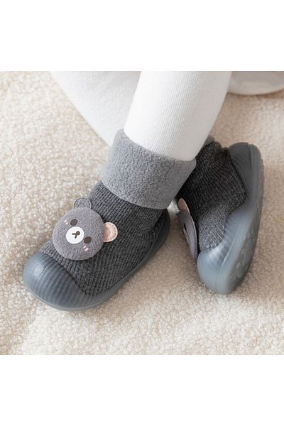 Superbaby Petrol gray loafers with non-slip sole - Ursulet